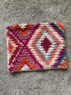 Anthropologie shaggy textured Moroccan pillow cover Sham Boho Maximalist Ethnic